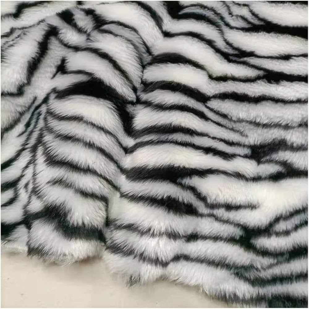 Amazon.co.jp: フェイクファー生地 160x50cm 動物ヒョウ柄 人工毛皮